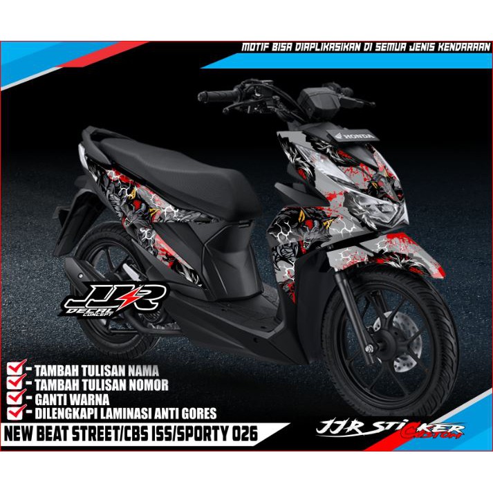 Decal stiker Honda beat street 2020-2024 /Honda All New BeAT Sporty CBS ISS Deluxe/Beat Esp Beat Del