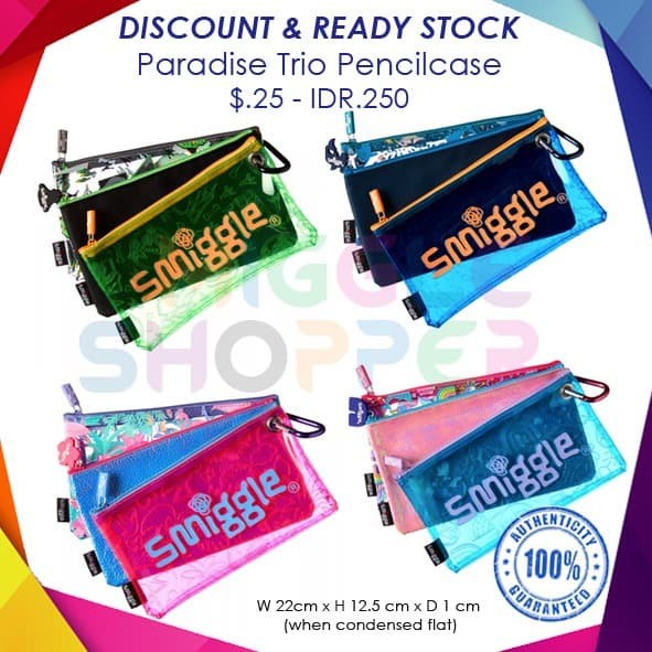 

Promo Smiggle Ori Paradise Trio Pencilcase Murah