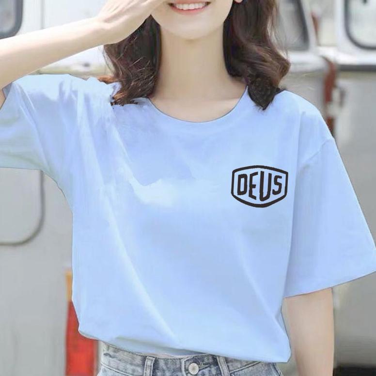Baju Kaos Deus Original 100% Wanita Belakang Polos Cotton Combat 30S