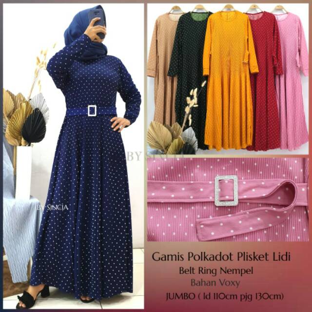 GAMIS PLISKET JUMBO MOTIF POLKADOT WARNA/PLISKET JUMBO SUPER