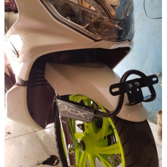 BREKET NOPOL DAN DUDUKAN LAMPU TEMBAK MOTOR PCX
