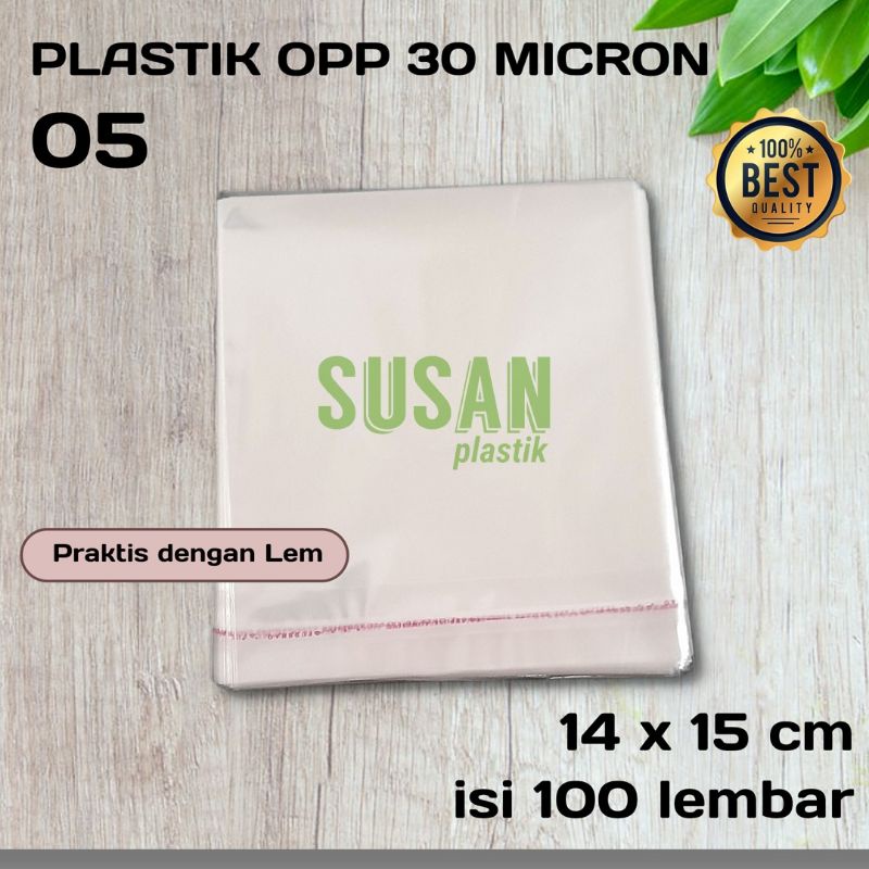 PLASTIK OPP 14X15 SEAL/LEM TEBAL 30 MIC PLASTIK KEMASAN ROTI MANIS