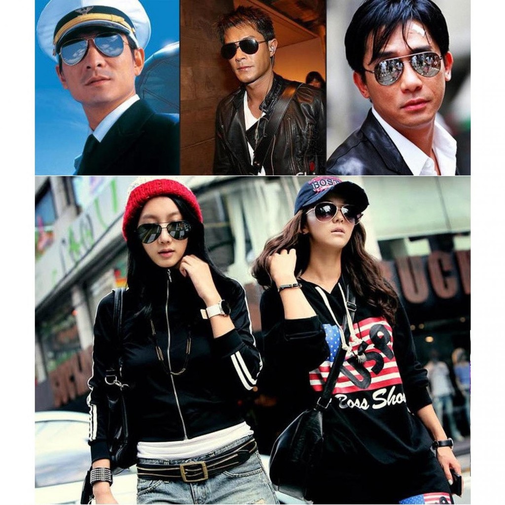 Kacamata Anti UV Matahari Outdoor Kaca Mata Keren Hitam Sunglasses Fashion Korea
