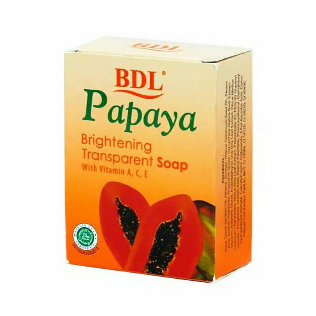 Sabun BDL PAPAYA BPOM BRIGHTENING TRANSPARANT SOAP