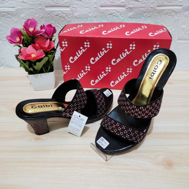 Heels Calbi | Sandal Heels Party | Tinggi Heels 7cm-Laser Dadu