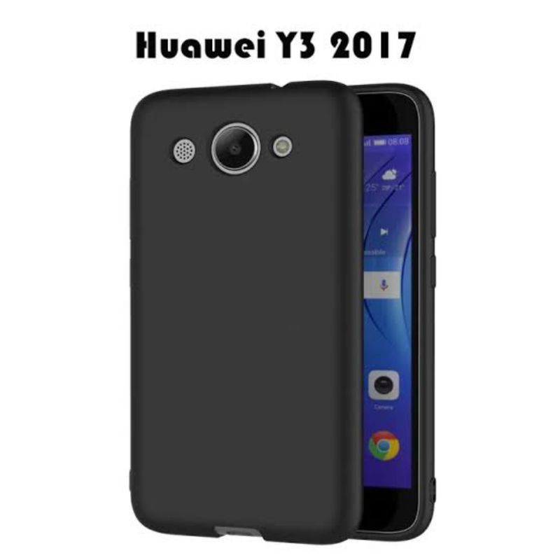 Casing Softcase BlackMatte Huawei Y3 2017 / CRO-L02 / CRO-L22 / CRO-L03 / CRO-L23