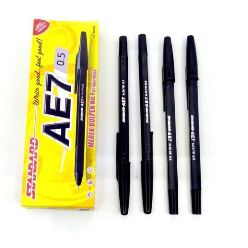 

PULPEN STANDARD AE7 0.5 WARNA HITAM 1 PCS ,PULPEN MURAH!