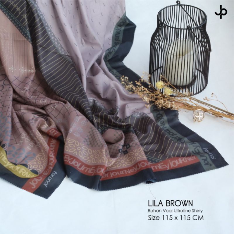 JOURNEY HIJAB ORIGINAL MOTIF LILA BROWN