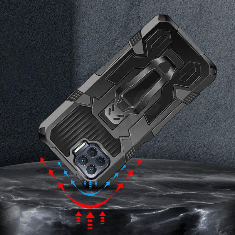 Hard Case Oppo Reno 2F Reno 4 Reno 4F Reno 5 Reno 5F Reno 6 Case H8 I-Crystal Transformer Robot Ironman Kickstand