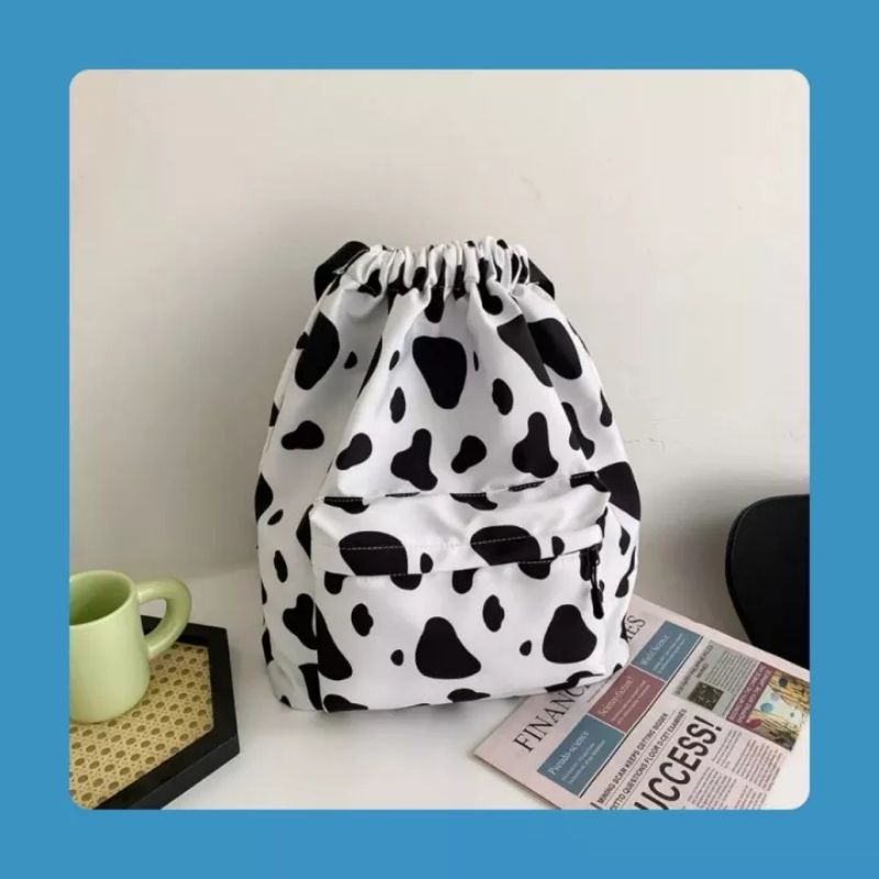 EMOEMO — Ransel Mini Selempang Serut Motif Sapi