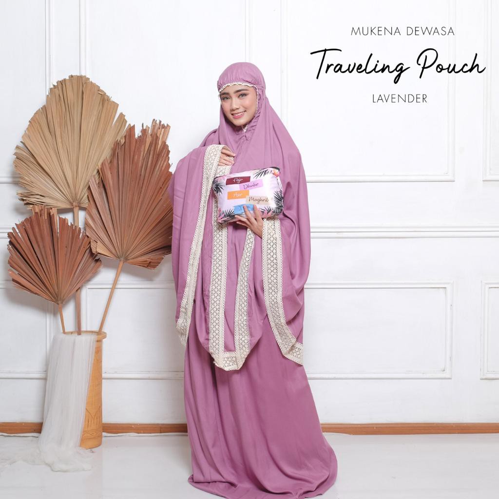 PUSAT MUKENA TASIK - MUKENA RAYON RENDA DEWASA TRAVELING POUCH