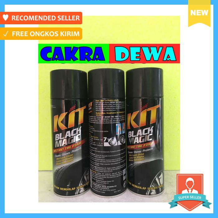 semir ban mobil dan motor kit black magic instant tire foam 400ml