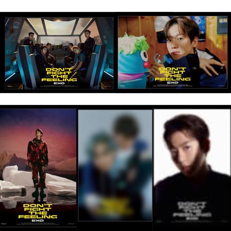 EXO Don’t Fight The Feeling DFTF Photobook Expansion Jewel Album Poster Baekhyun Chanyeol Kyungsoo