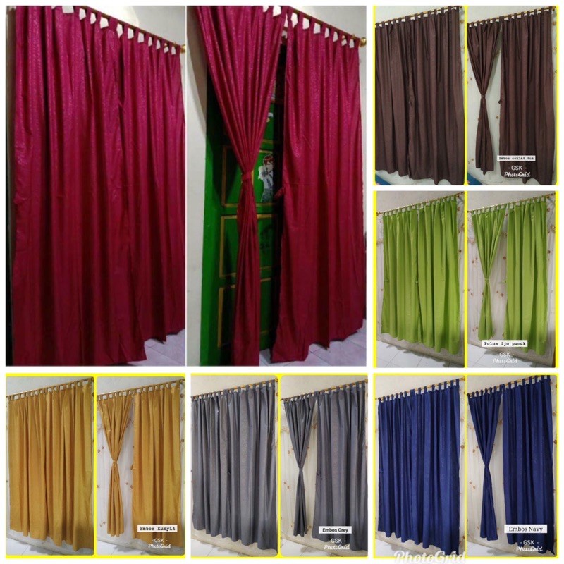 [ PINTU DAN JENDELA ] GORDEN TALI + PONI MOTIF EMBOS / EMBOSS / POLOS WARNA MIX PART 1