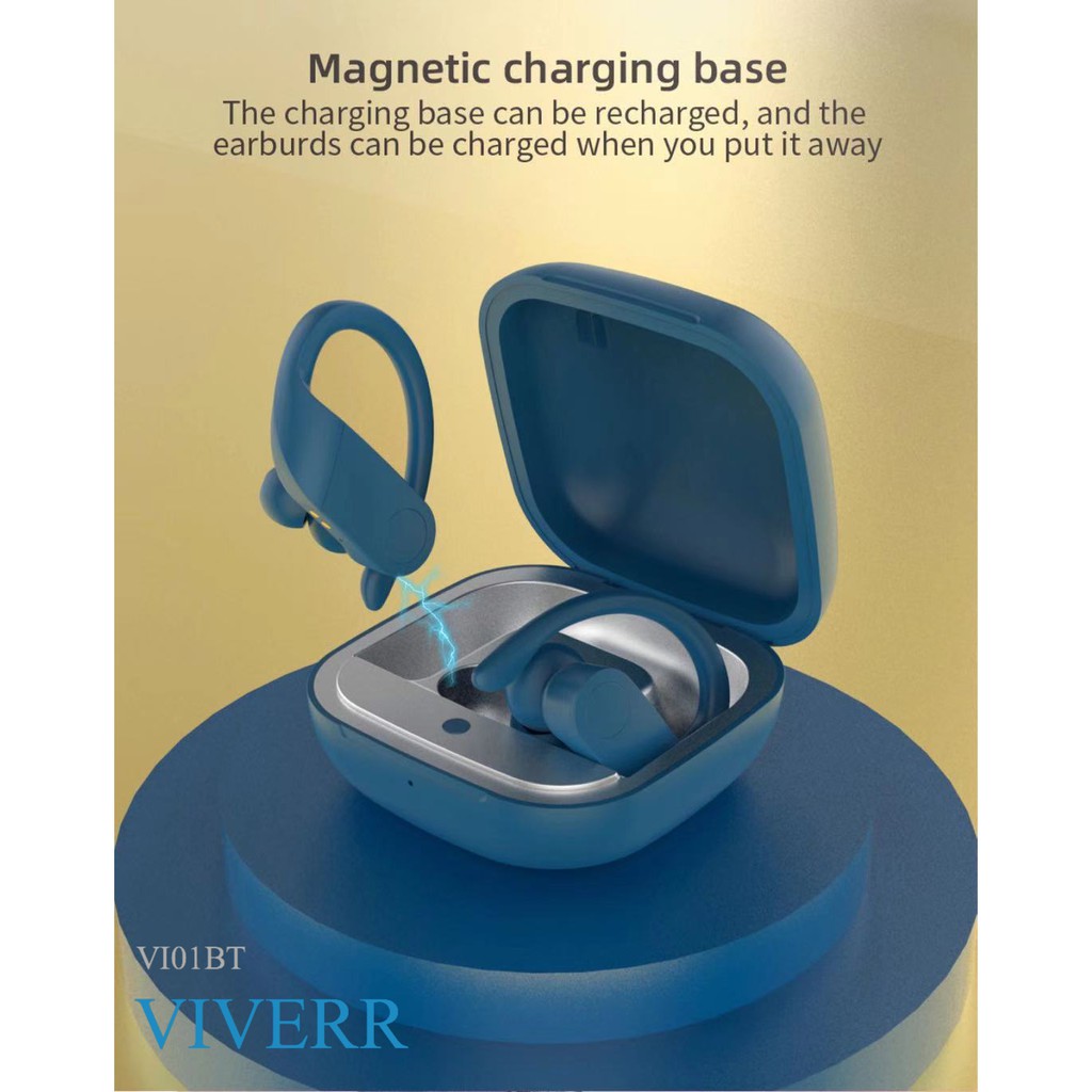 VIVERR Headset earbud Viverr Bluetooth VI01BT Charging Super Bass Multiple Colors Garansi 6 Bulan