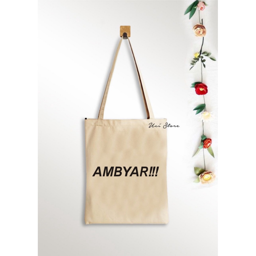 ( PAKAI RESLETING) Tote bag wanita ambyar Varian warna ( Toko Uci)