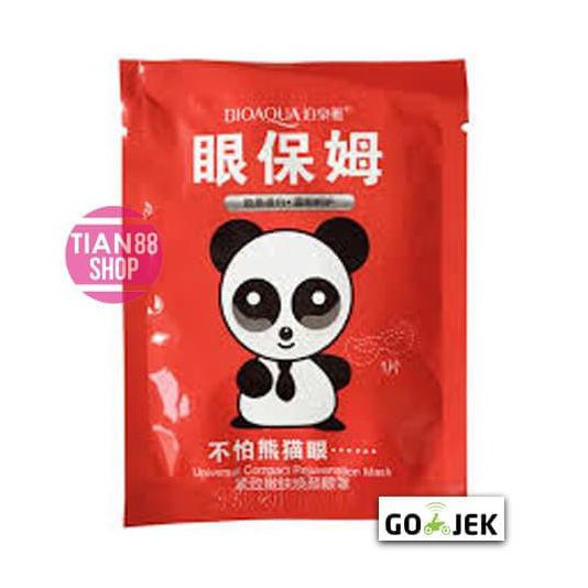 MASKER KANTUNG MATA PANDA BIOAQUA EYE MASK MERAH