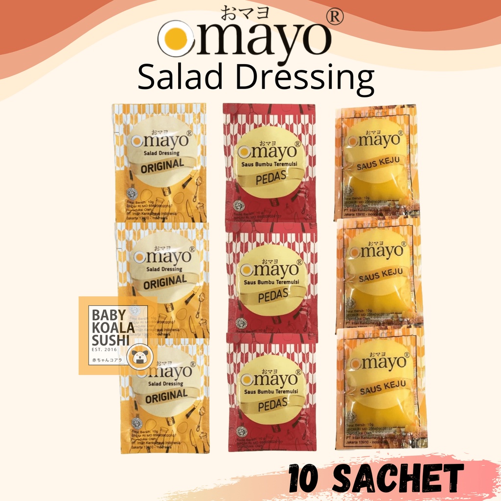 OMAYO Mayo Pedas Renteng 10 pcs  Halal │ Mayonnaise Spicy