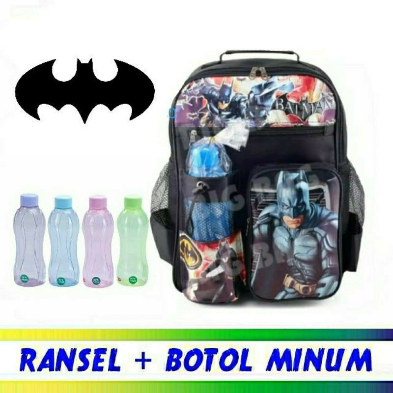 tas rangsel anak laki laki tas ultraman spoderman batman gratis botol minum