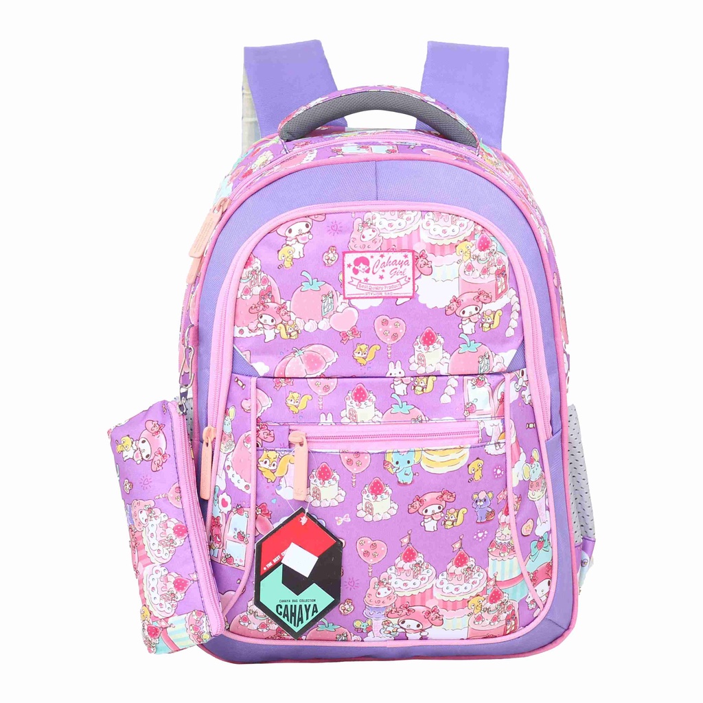 Tas Ransel Permpuan SD Bonus Tempat Pensil Jas Hujan Tas Tas Anak Perempuan My Melody Princess Unicon Cute BONUS Raioncover Jas Hujan Cute TK SD Ransel Gendong Cewek Cantik Gambar Kartun Lucu Imut Keren Murah Awet