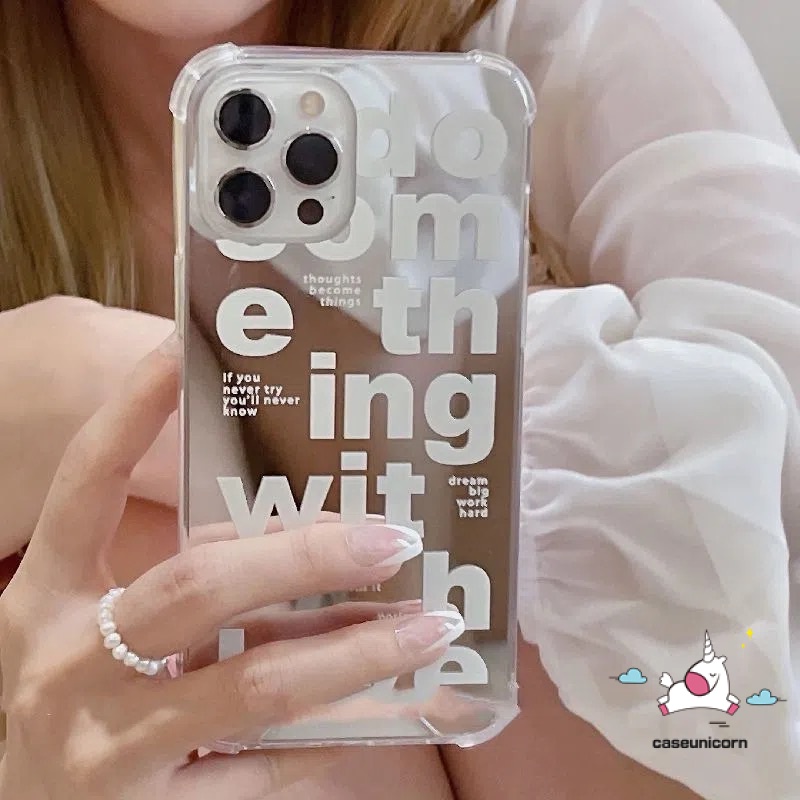 Casing iPhone 11 13 12 Pro MAX 7 8 Plus X XR XS MAX SE 2020 7plus 8plus Motif Tulisan