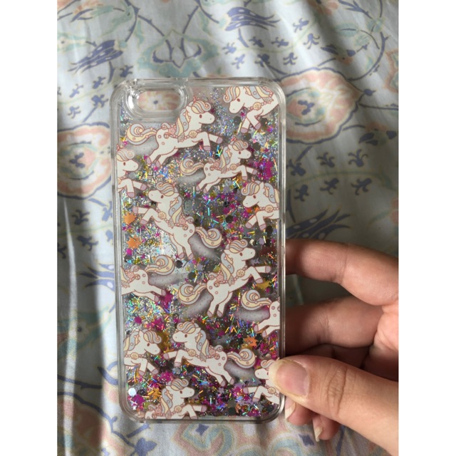 

Unicorn water glittery case