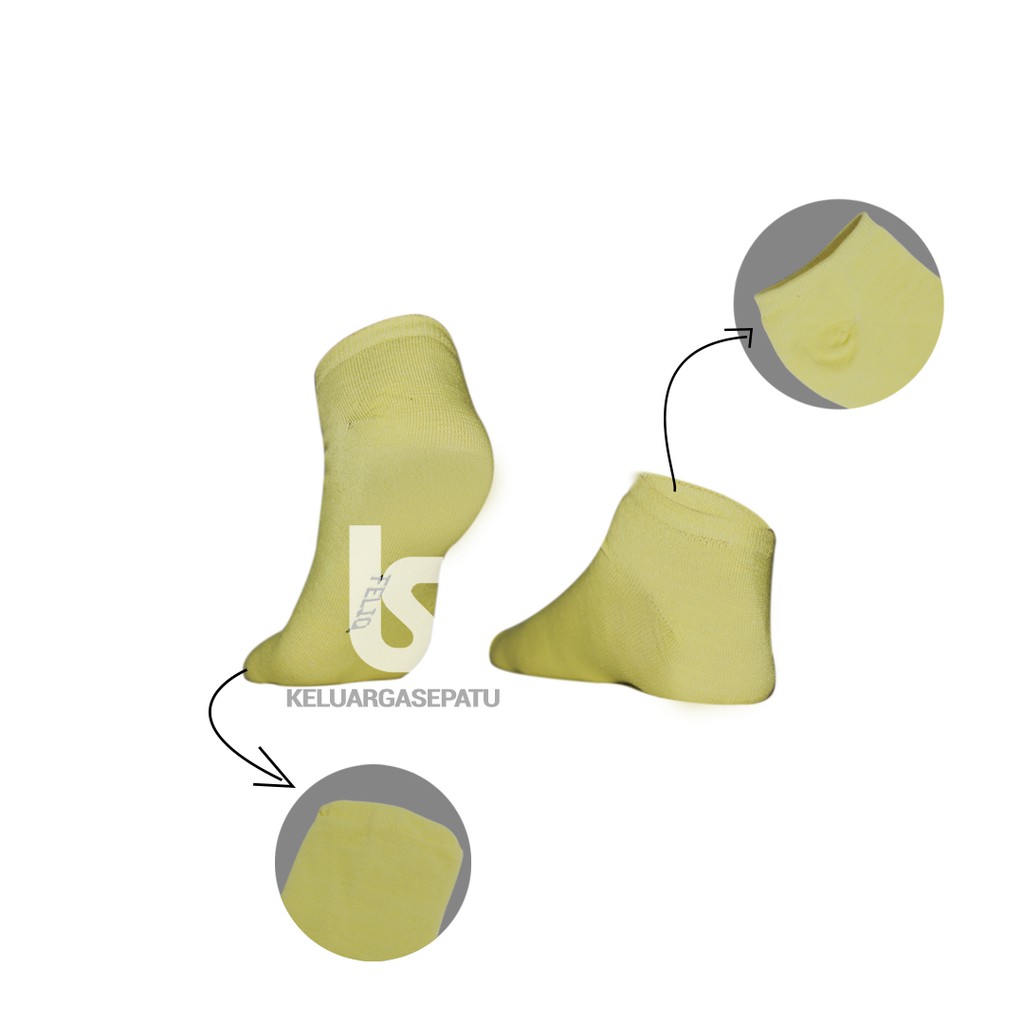 TERMURAH KAOS KAKI SOKA PENDEK SEMATA KAKI SPANDEK-KUNING