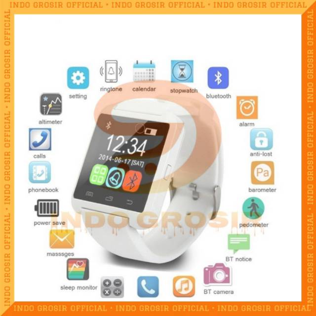 U8 Smart Watch / Jam Tangan Pintar Digital / Jam Tangan Notifikasi