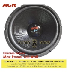 ☎ Speaker 12 inch Woofer ACR PRO 500 Watt / Speaker Woofer 12" ACR PRO ✶