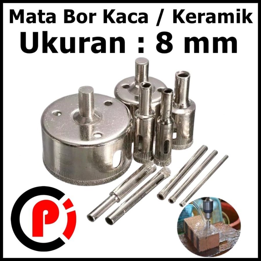 Mata Bor Diamond Hole Saw Drill Bit Untuk Kaca Keramik Ukuran 8 mm 8mm