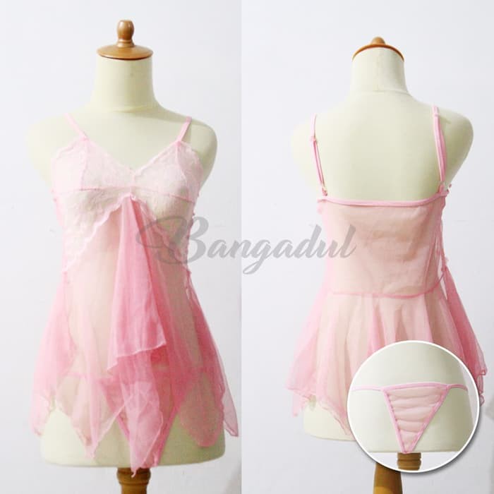 Sexy Lingerie Transparant Plus G String Diskon