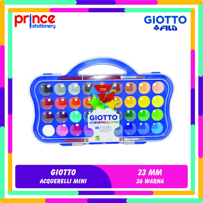 

(TERLARIS) GIOTTO MINI WATERCOLOUR BLOCKS / CAT AIR GIOTTO MINI 23 MM 36 WARNA