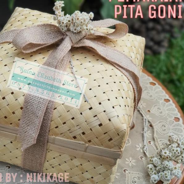

FT-133>> Pita Goni Polos Obras Krem-Roll Isi 10 Yard-Burlap Ribbon-Jute Ribbon - 1.5 CM