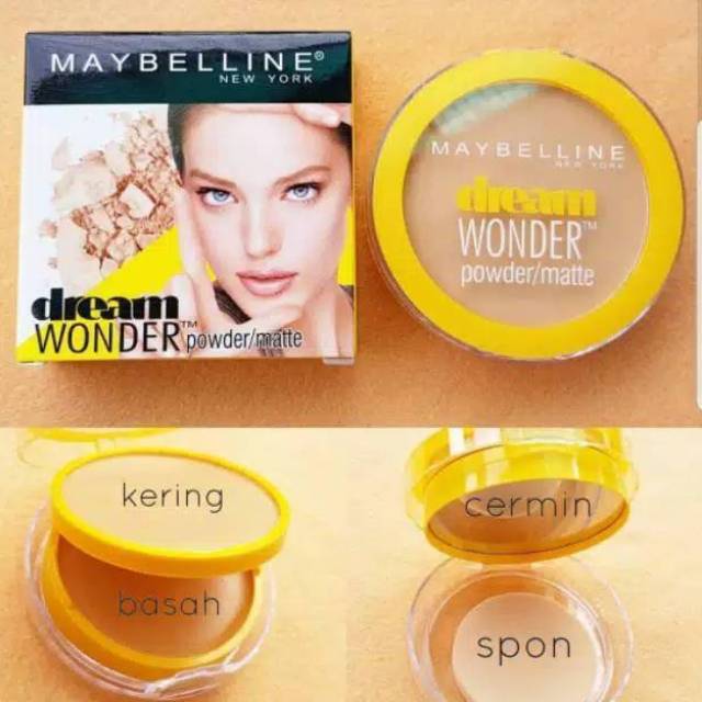 BEDAK MYBELLINE DREAM WONDER KERING &amp; BASAH 2in1