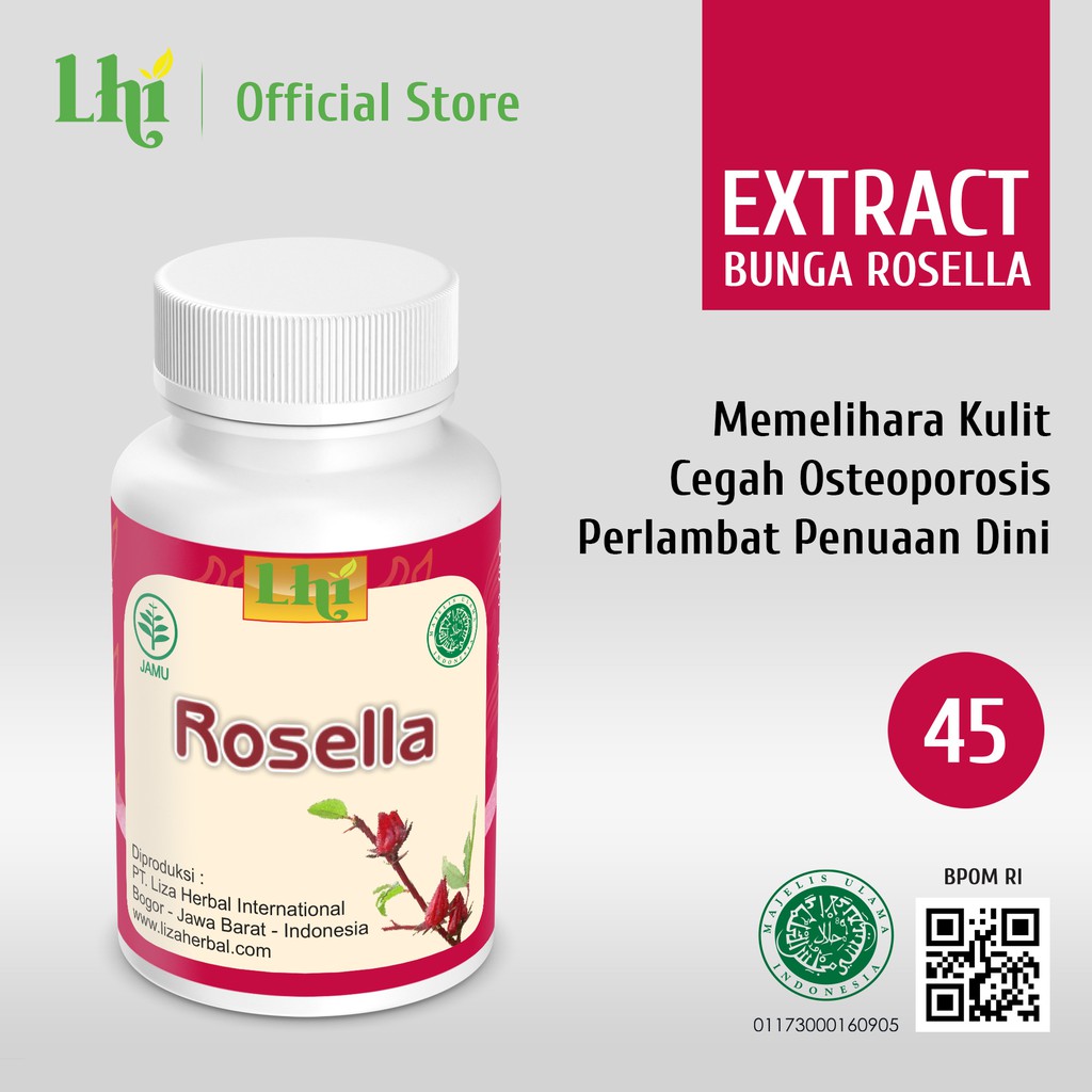 

Rosella Kapsul Liza Herbal untuk kesehatan Kulit mencegah Osteoporosi memperlambat penuaan dini