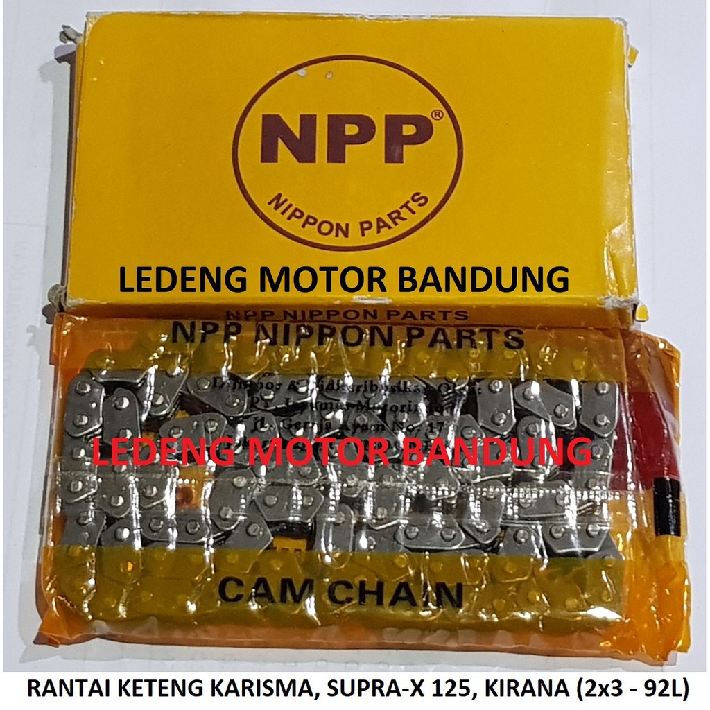 Rantai Keteng Karisma Supra-X 125 Kirana Chain Kamprat 2X3 92L Lokal