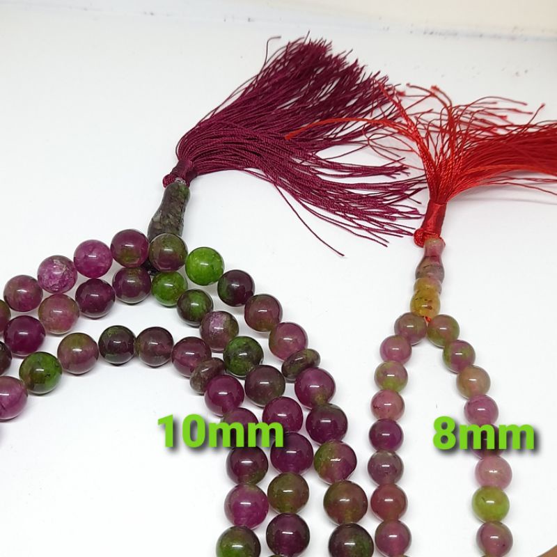 Tasbih Batu Ruby Tanzania 10mm 99butir Original