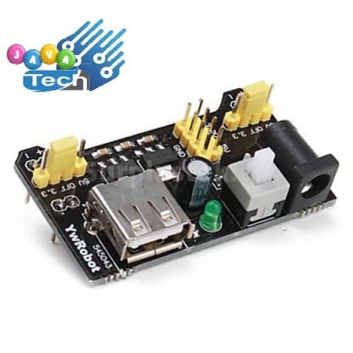 Power Supply For MB102 Breadboard 3.3V/5V Module (Hitam)