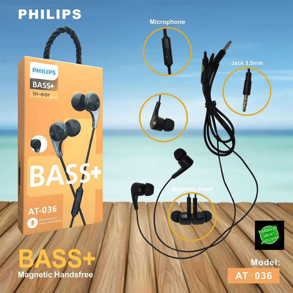 HEADSET / HANDSFREE PHILIPS EXTRA BASS QP 036