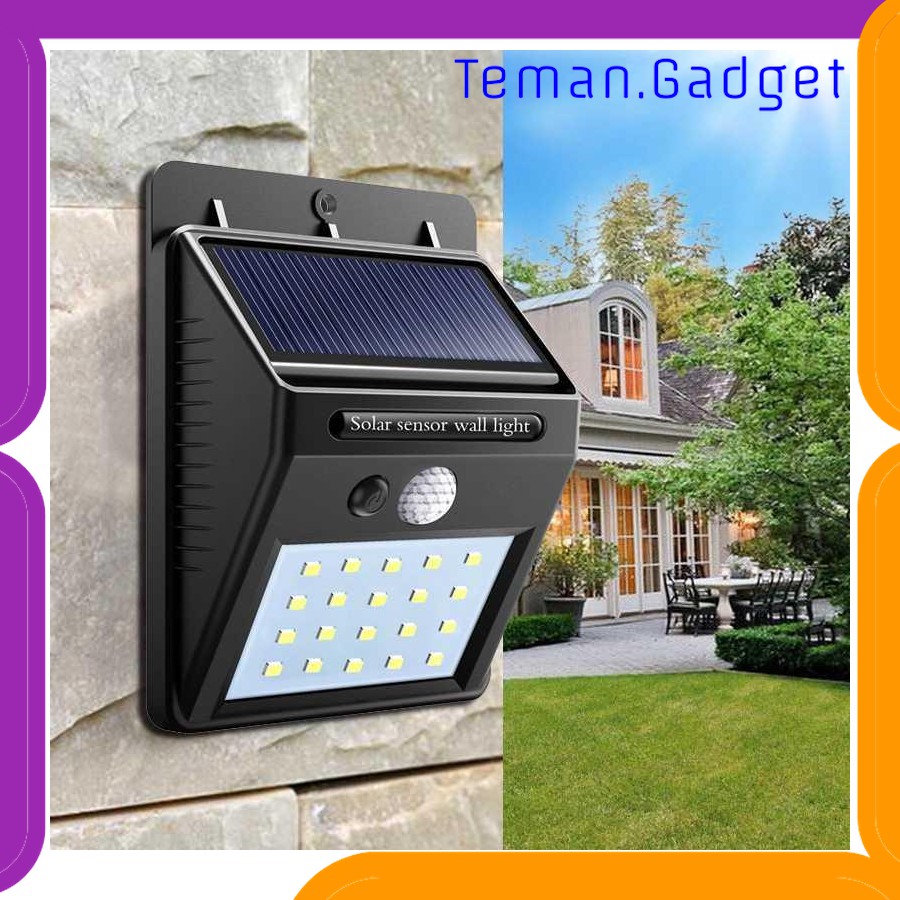 TG-DG095 TAFFLED LAMPU SOLAR SENSOR GERAK WEATHERPROOF 460 LUMENS 6500K- L20