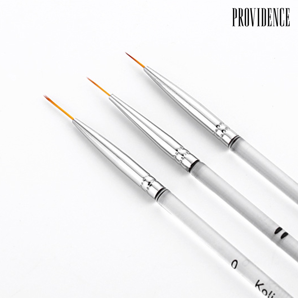 Providence Pinpai 3Pcs Painting Drawing Line Flower Brushes Nail Art Pens Manicure Tools