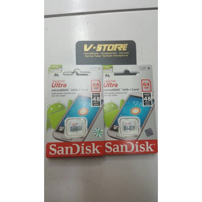 Mmc Micro SD SanDisk 64GB C10 Original