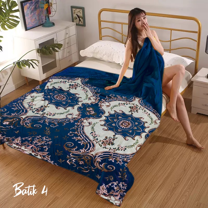 COD - Selimut Bulu Halus Ukuran  175x125cm Motif Dewasa-Batik 4