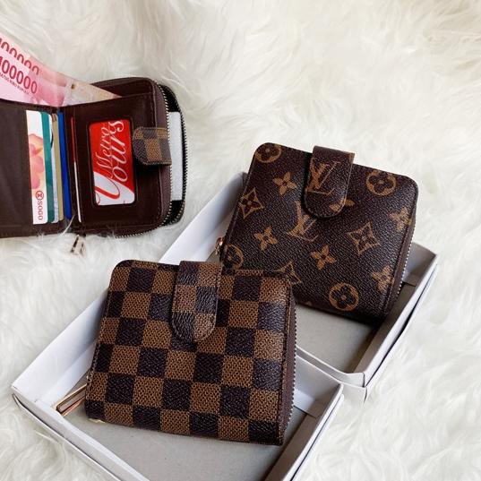 100% PREMIUM DOMPET LV MINI 12cm dompet kartu resleting koin import batam free box ❆