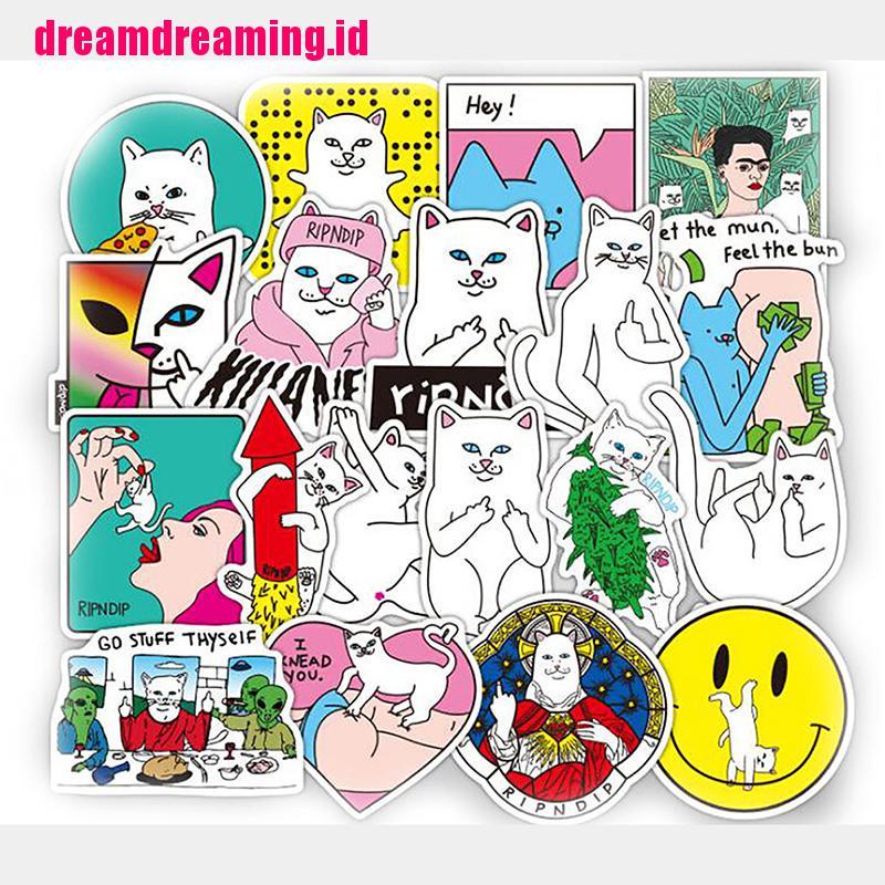 50pcs Stiker RIPNDIP Ripdreaming Dreamdreaming Bomb Untuk Laptop Skateboard