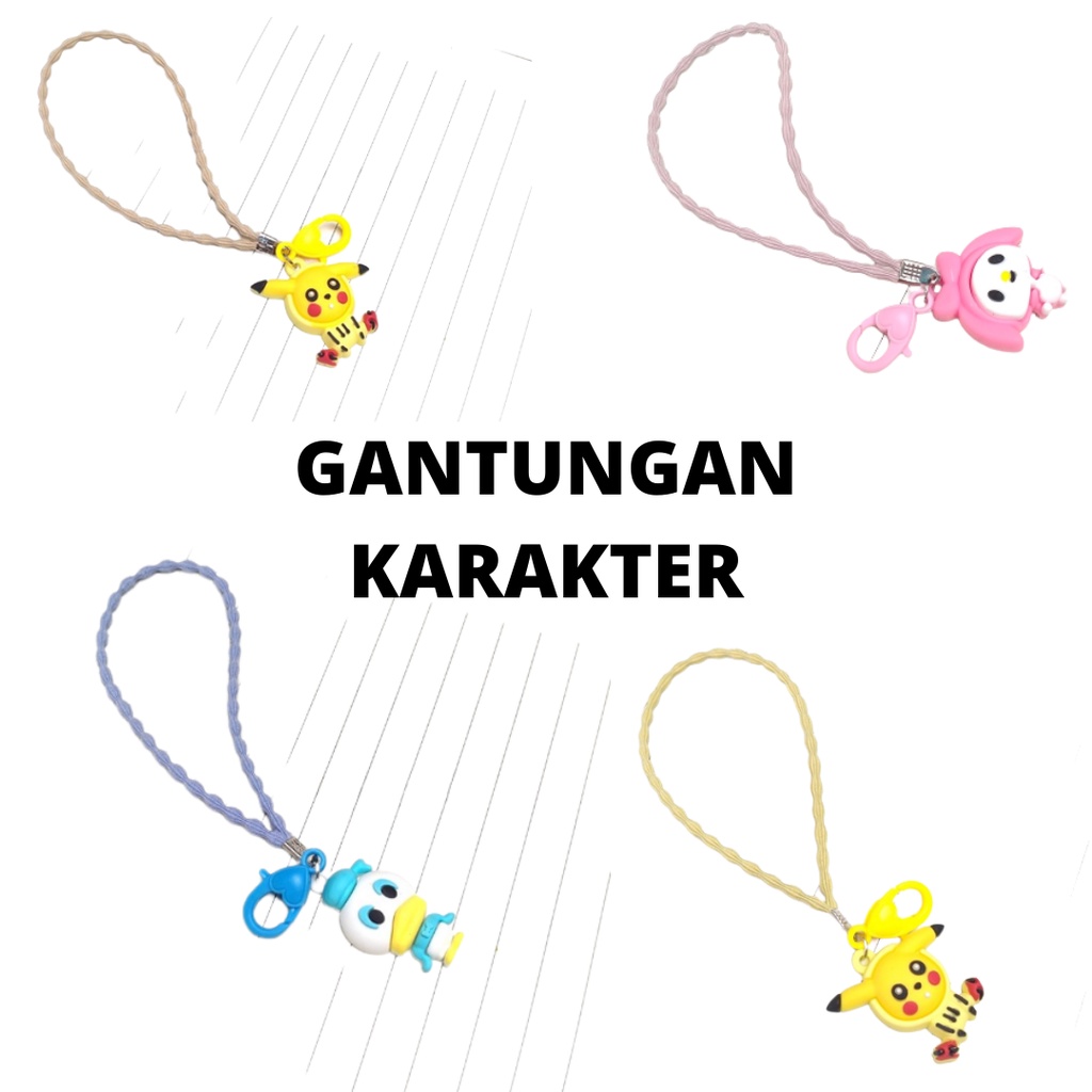 Gantungan Kunci Keychain Tas Karakter Boneka Cute Murah Gantungan Kunci Lucu || Strap Masker Murah