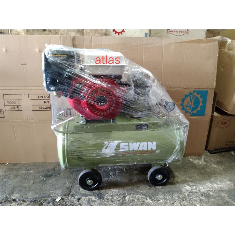 

kompresor angin swan 1/4pk penggerak bensin