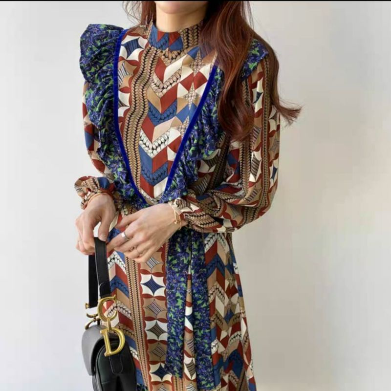 MDLV ~ 41500# Lucasia Midi Dress Long Dress Premium Dress Import Gamis Maxi Dress Panjang Dress Muslim Fashion Import