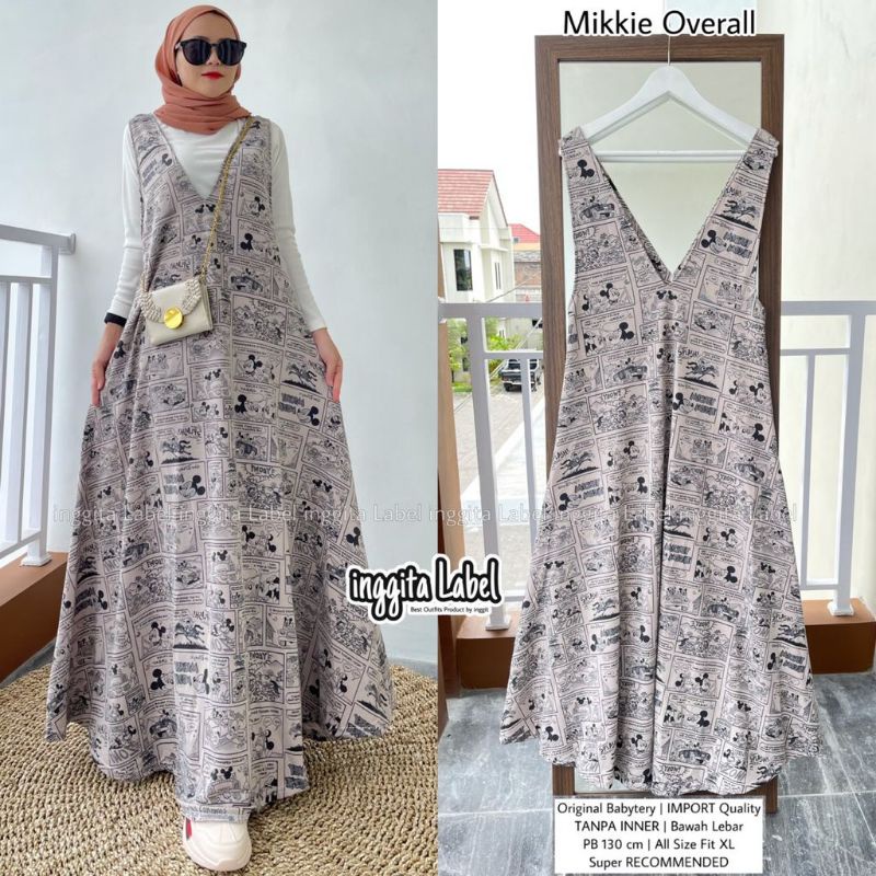100% ORI Mikkie Overall dress by Inggita Label / Pb 130