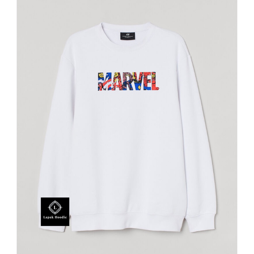 CREWNECK H&amp;M MARVEL Cream Big Size M L XL XXL